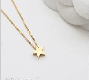 Simple Designer Gold Plate Chain Star 