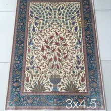 3'X4. 5' 230 линия ручной работы Шелковый Восточный персидский ковер ручной вязки шелковый ковер для украшения дома