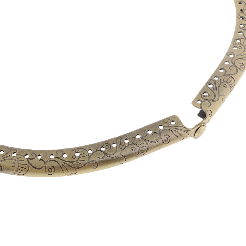  24.5cm Metal Arch Frame Kiss Clasp Lock Bead Head for DIY Handbag Purse Coin Bag
