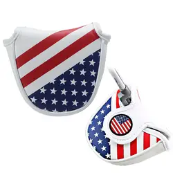 2018 Новый чехол для клюшки для гольфа с рисунком американского флага, чехол для гольф-клуба, магнитная застежка, полукруглый головной убор