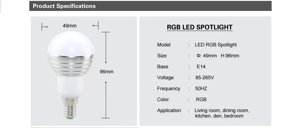 1 шт. E27 E14 лампа из светодиодов RGB AC 110 220 В 5Вт колба лампы RGB с регулируемой яркостью волшебный светодиод для празника+один IR пульт дистанционного управления 16 цветов