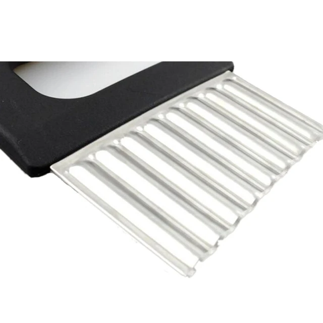 감자 칩 슬라이서 물결 모양 커터 스테인레스 스틸 칼, 주방 도구