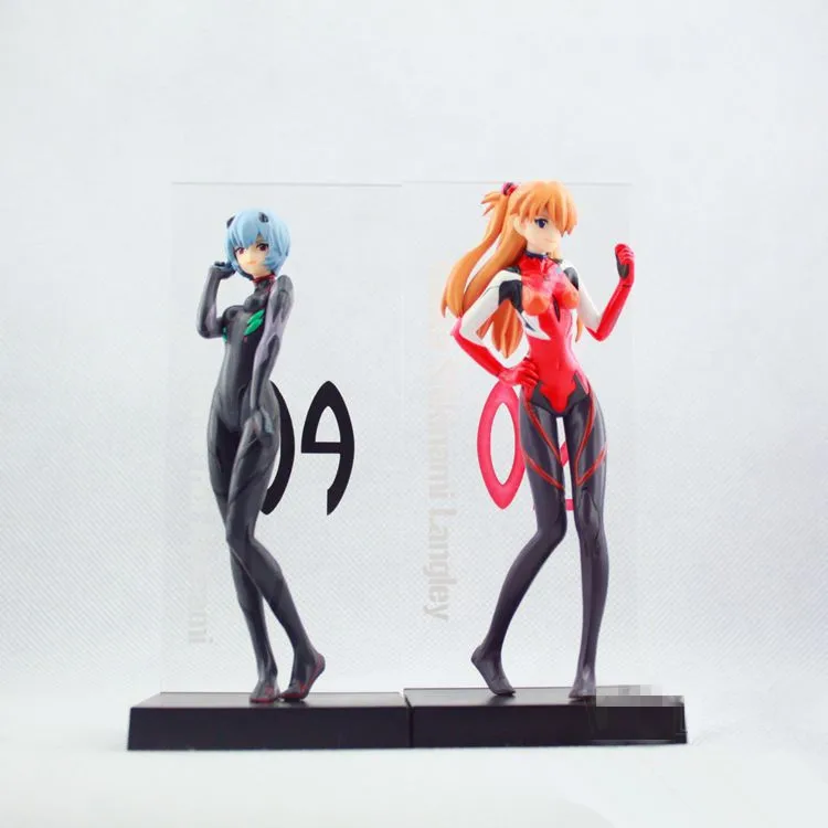 

HKXZM Anime 15CM 2PCS/SET EVA Neon Genesis Evangelion Ayanami Rei & Soryu Asuka Langley PVC Figure Collectible Model Toy