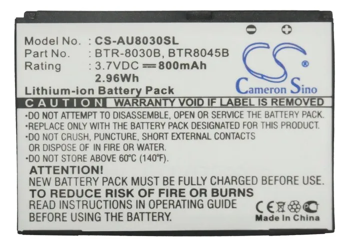 Высококачественный аккумулятор Cameron Sino на 800 мАч для USCellular TXT8045 TXT8045US Verse UTStarcom BTR 8030
