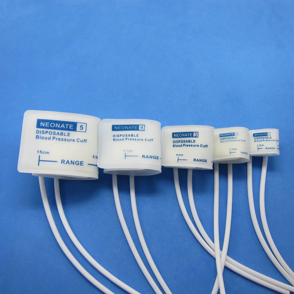 

Disposable neonate speical blood pressure cuff with double tube full 5sizes without connector