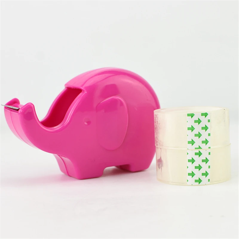 1PC Mini Cartoon Elephant Scotch Tape Dispenser Tape Cutter Sealing