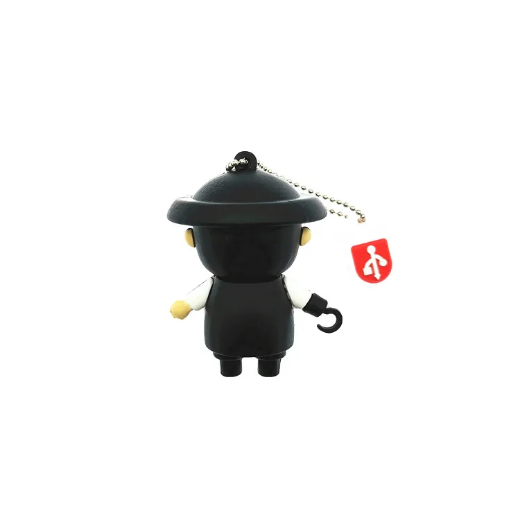Cartoon Pirate Captain USB Flash Drive Silicone Pendrive USB 2.0 64GB 32GB 16GB 8GB 4GB Pen Drive Flash Drive Gift USB Stick
