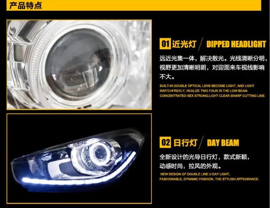 Автомобильный бампер Головной фонарь для Kia KX3 фара hid xenon kx 3 год светодиодный DRL головной свет KX3 противотуманная фара