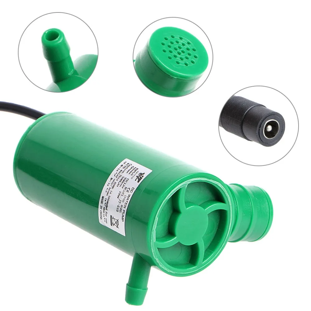 

DC 12V 19W Submersible Water Pump High Lift 9m 500L/H Car Wash Bath Fountain Submersibles Water Pumps