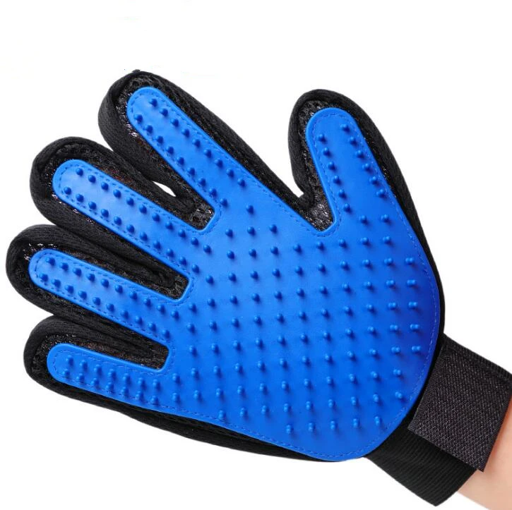 Nicrew Glove For Cats Cat Grooming Pet Dog Hair Deshedding Brush Comb Glove For Pet Dog Finger Cleaning Massage Glove For Animal