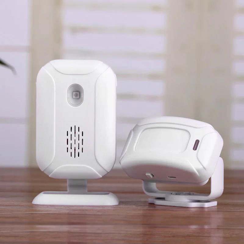 

Wireless Welcome Alarm Doorbell PIR Store Shop Entry Motion Sensor Infrared Detector Induction Door Bell 5 Functions Night Light