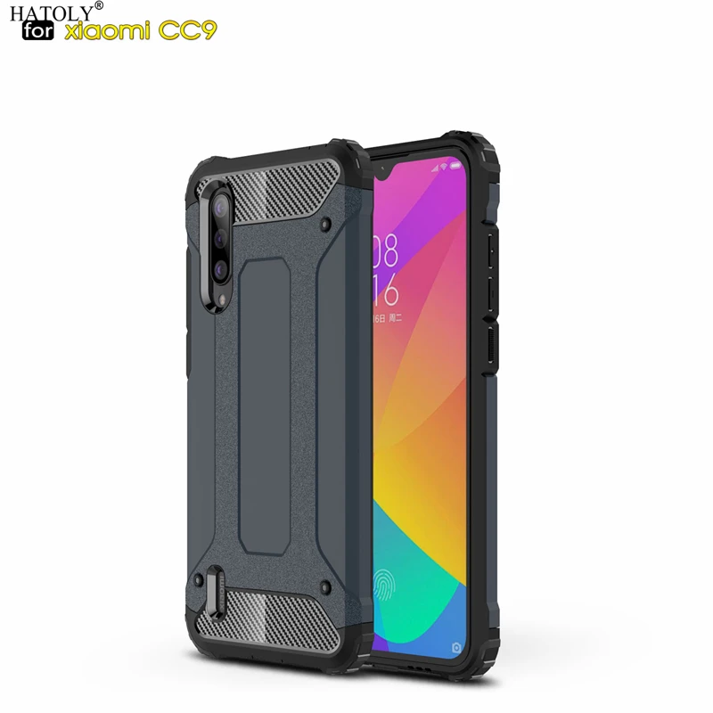 Чехол HATOLY для Xiaomi Mi 9 Lite тяжелая Броня CC9 тонкий жесткий резиновый ЖЕСТКИЙ чехол