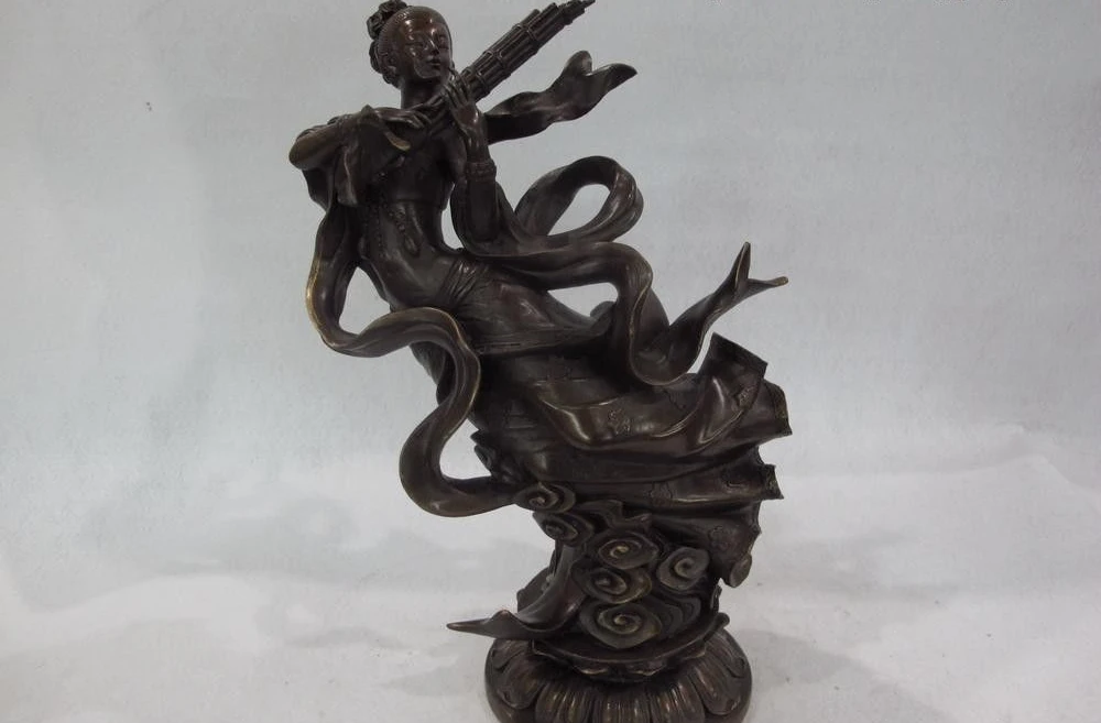 

Copper Bronze Fly Fairy maiden Speaker As frescoes of the Dunhuang Caves Statue
