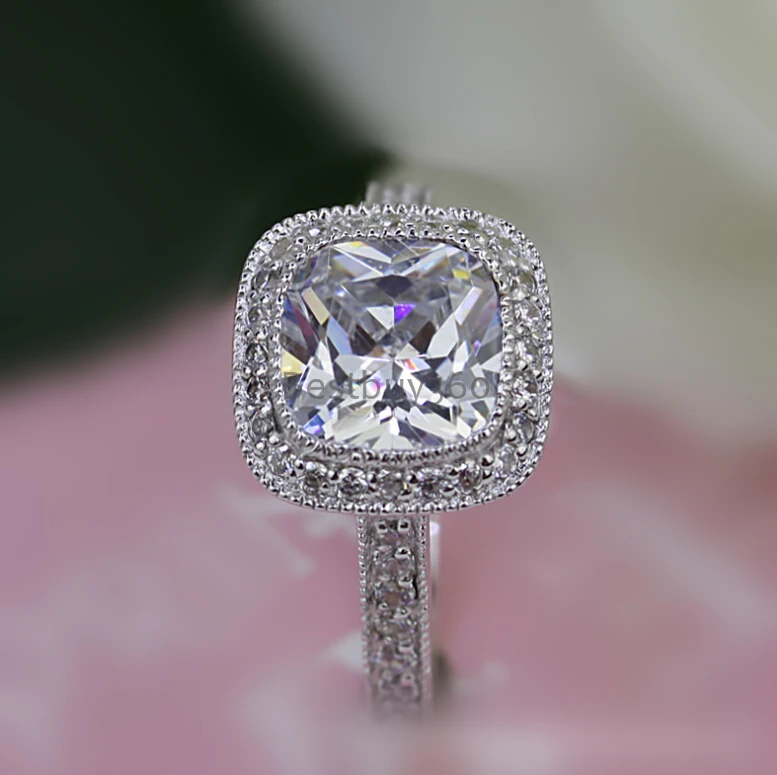 2.5ct 925 Серебряное свадебное кольцо S925 Sona Nupcial De Mariee Люминесцентная Свадебная