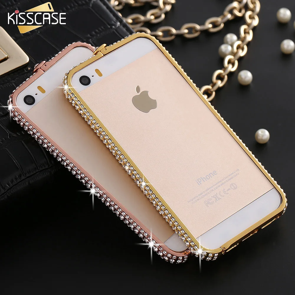 

KISSCASE For iphone 5S SE 7 Capa Luxury Bling Rhinestone Crystal Case For Apple iPhone 6 7 plus Mobile Phone Accessories Case