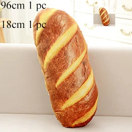 2 pcs butter bread Длинное масло, хлеб, мясо, нить, кунжут, пицца, бифштекс, подушки, еда, плюшевая подушка, имитация закусок, украшение, спинка, подушка - Цвет: 2 pcs butter bread