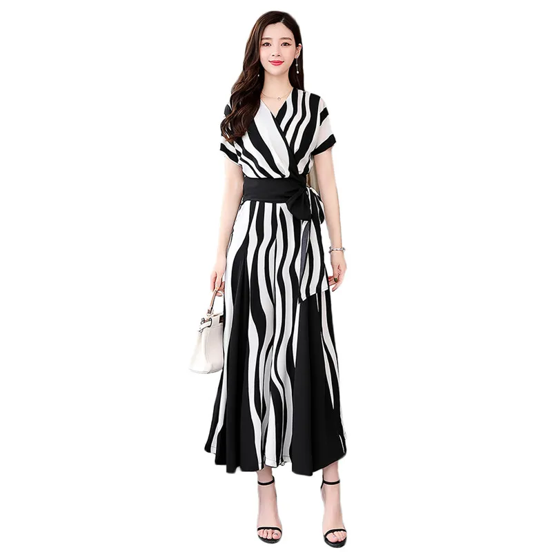 red and white striped two piece set