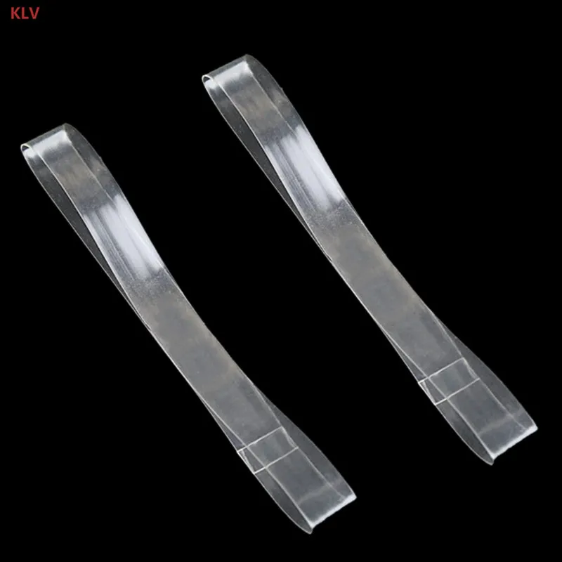 

KLV 1 Pair Shoe Strings Transparent Invisible Women High Heels TPU Band Strap Elastic