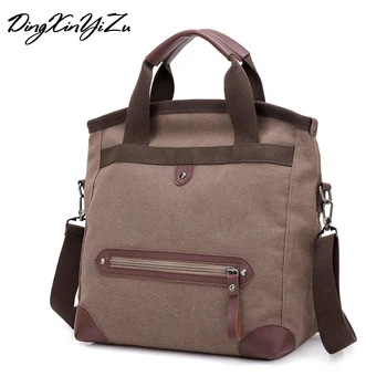 

2018 Multifunction Man Canvas Rucksack Casual Men Single or Double Shoulder Bags Male Leisure Crossbody Bags 2 Styles