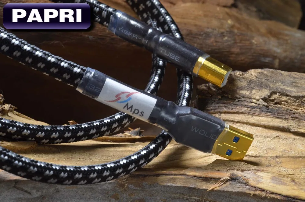 PAPRI MPS HD-770 разъем USB позолоченный штекер 99.9997% OCC+ посеребренный кабель для передачи данных аудио кабель провод HiFi для DAC PC