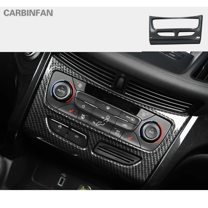 

Car center Air conditioning panel decorative frame trim cover sticker car accessories For Ford Kuga Escape 2017 2018 C1181