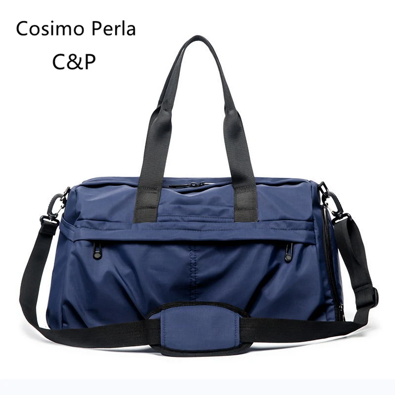 

High Quality Nylon Business Travel Bags for Men Short Trip Waterproof Hand Luggage Fashion Dry Wet Shoe Overnight Weekend Duffel