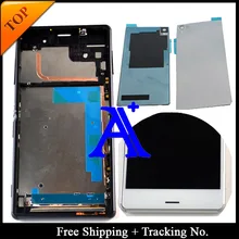 Free shipping 100%Tested For Sony Xperia Z3 LCD D6603 Display Touch Screen Digitizer Assembly with frame +Back Cover – 5.2 inch