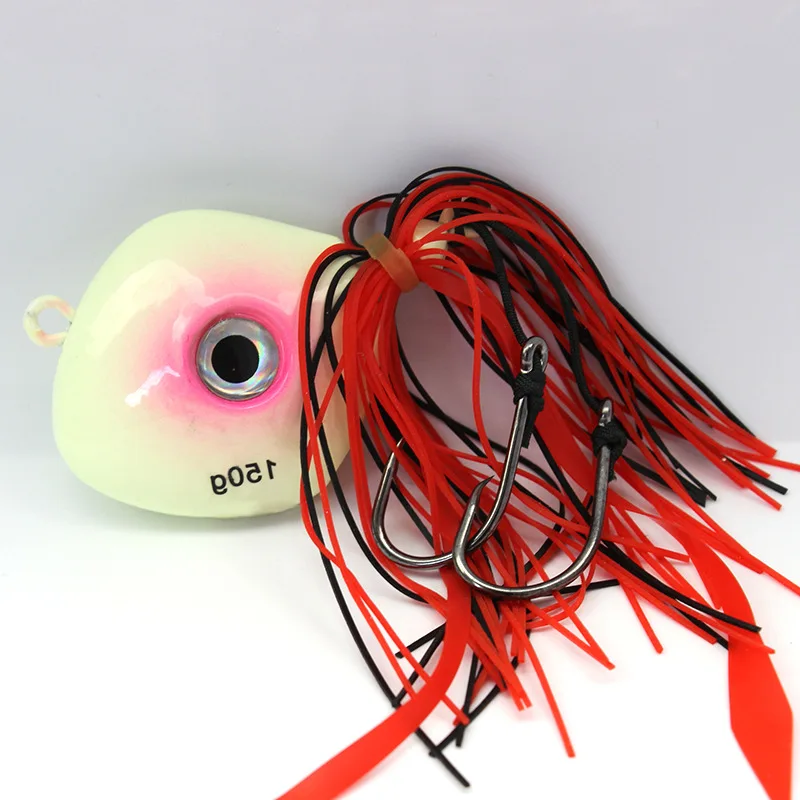 2PCS Luminous Lead Head Jig Lure 150g 250g Sea Fishing Jig Fishing