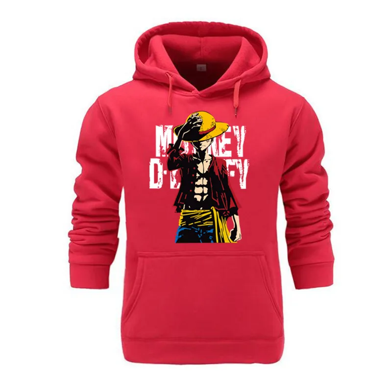 One Piece Monkey D Luffy Fashion Hoodies Anime New Arrival Cotton Sweatshirt Harajuku Brand Clothing Hip Hop Moleton Masculino
