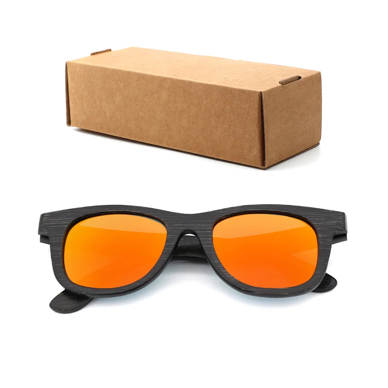 Милые детские дорожные солнцезащитные очки деревянные поляризационные бамбуковые солнцезащитные очки ручной работы UV400 Гибкая Защитная оправа Очки для мальчиков и девочек - Цвет линз: paper box