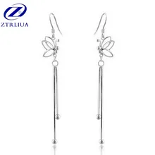 Новая мода 925 стерлингового серебра ювелирные изделия длинный участок бабочки Изысканные красивые серьги SE15