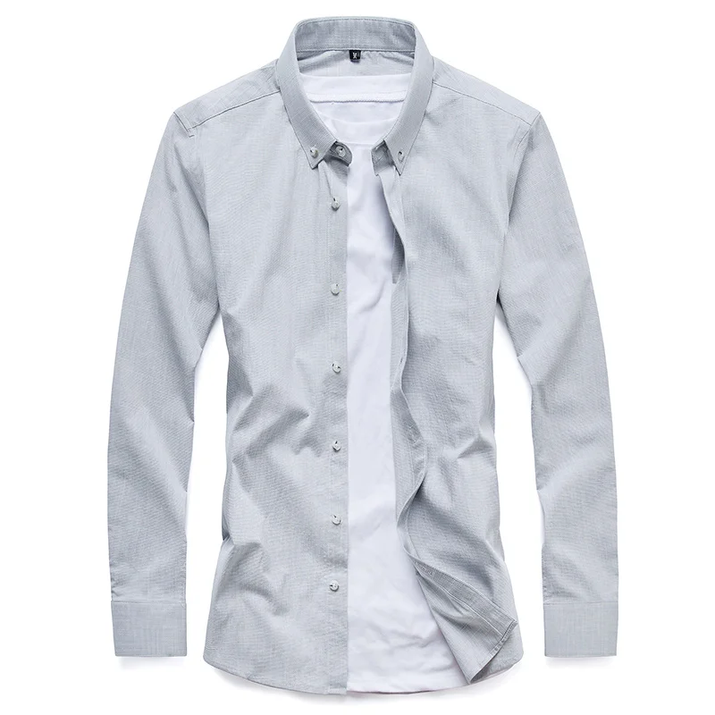 

2018 New Brand Clothing Men's Shirts Long Sleeve Solid Cotton Comfortable Shirts KoreanTrend Casual Shirts Male Plus M-5XL