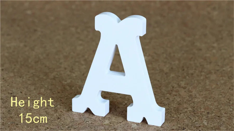 Цена со скидкой 15 см свободно стоящая буква из искусственного дерева алфавит слово быть использовано домашнее свадебное украшение имя 3D наклейки на стену - Цвет: huati    A