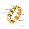 Anillos de acero inoxidable a la moda para hombre y mujer, diamantes de imitación CZ, anillo de dedo de Color dorado, joyería para boda, compromiso y fiesta ► Foto 2/6