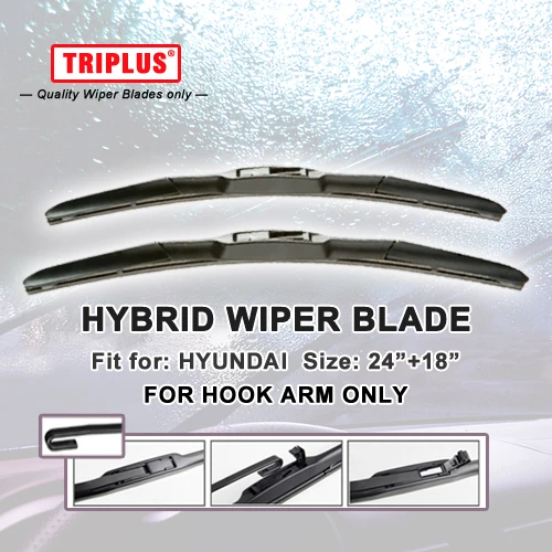 10-12 Hyundai i30 MK1 Front Wiper Blades Windscreen 24" 18" Hook Type Wipers