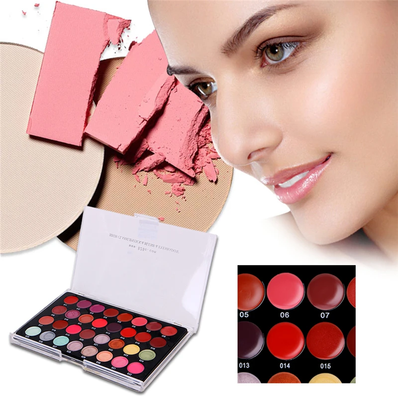 Pro 32 Color Gorgeous Lip Gloss Makeup Palette Moisturizing Balm ...