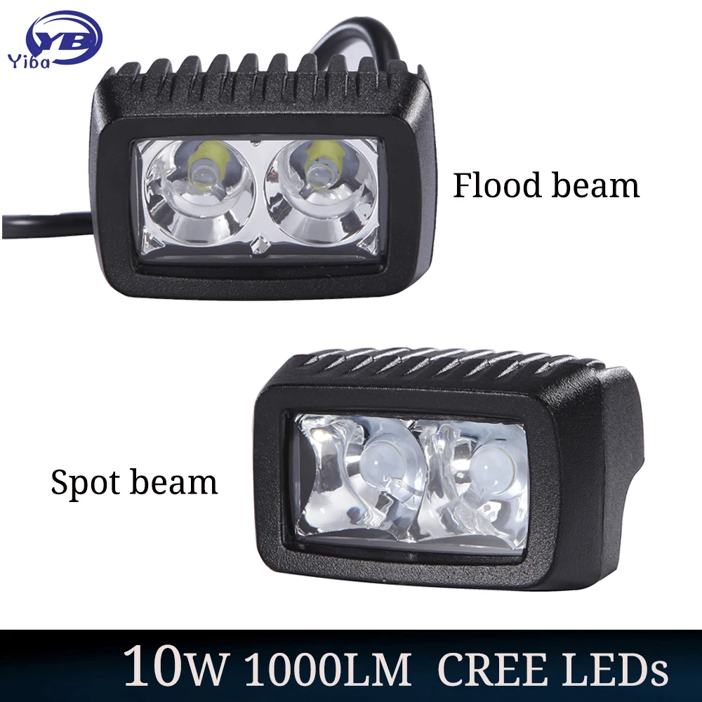 

10W Floodlight Light Work LED Bar Driving Fog Lamp Offroad SUV 4WD Car Boat LED Work Light for Toyota Motorcycle Tractor Auto