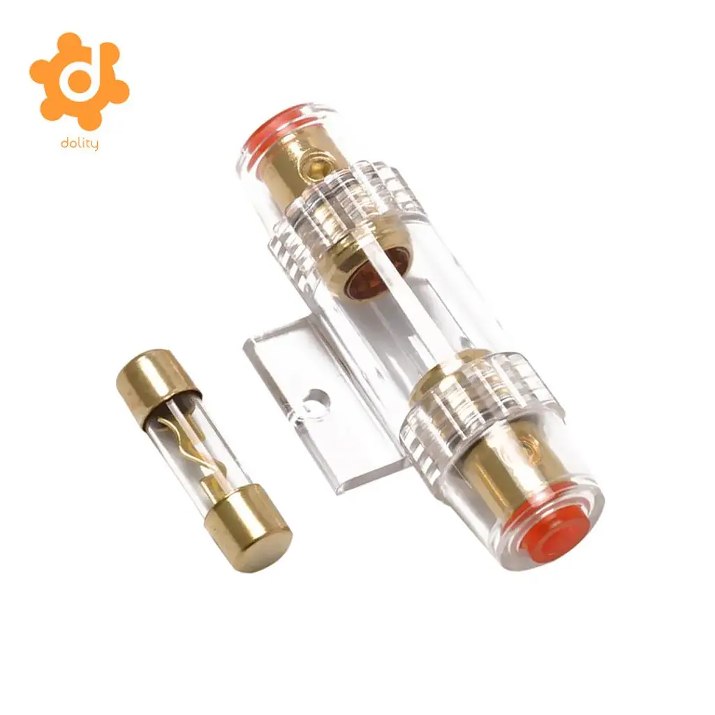 Car Audio AGU Fuse Holder Fuseholder 4 8 Gauge Inline Gold Plated 100 Amp