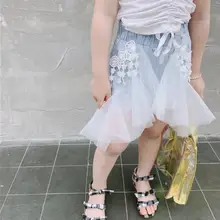 Новинка из мультфильма «Холодное сердце» ; джинсовые шорты в стиле пэчворк Кружево Летние модные шорты для девочек От 3 до 8 лет B854