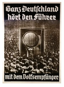 

Vintage Advertising Poster German The People's Radio Classic Canvas Paintings Vintage Wall Posters Stickers Home Decor Gift