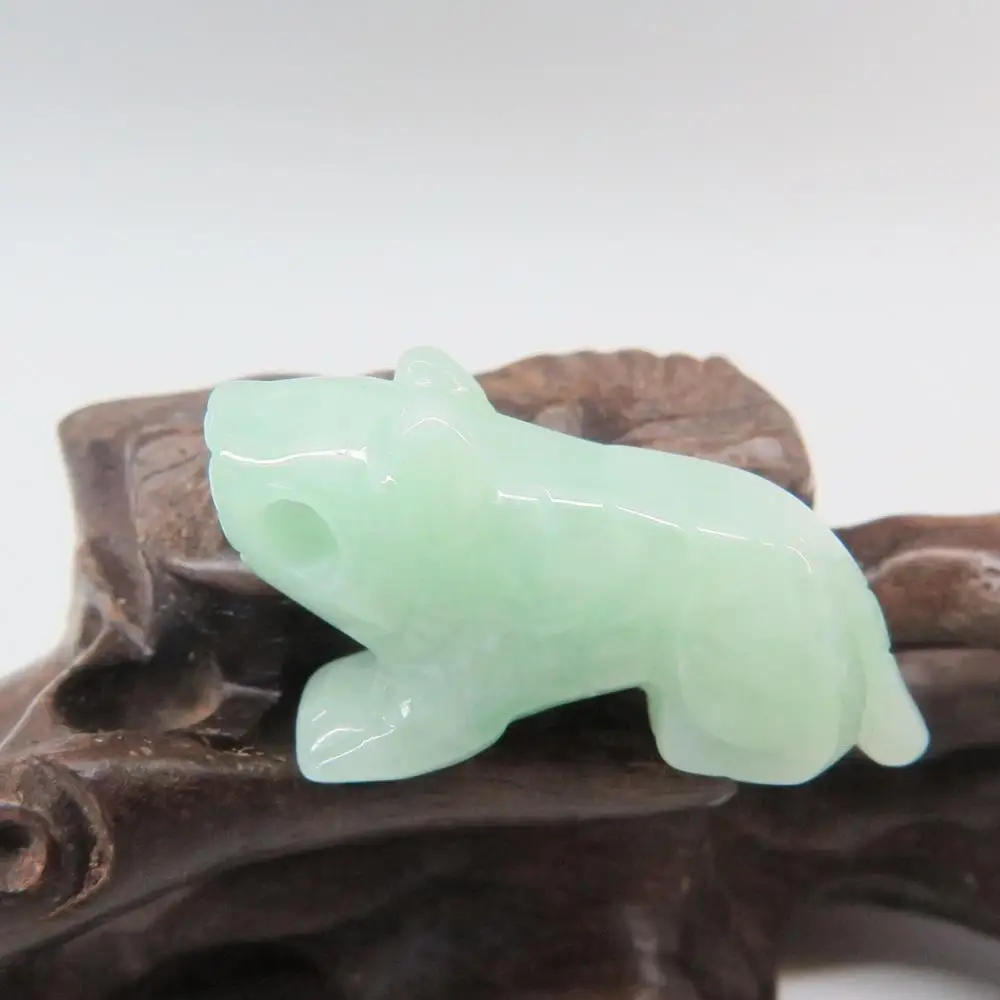 

5PCS Natural Grade A Jade (Jadeite) loose Tiger Pendant / Size: 32mm L 35%
