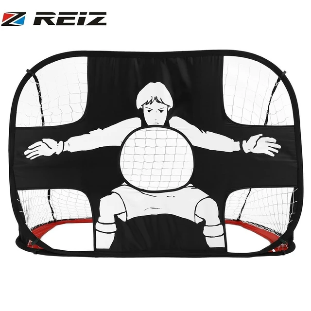 REIZ Foldable Football Gate Net Goal Gate Extra-Sturdy Portable Soccer Ball Practice Gate Kids Children Students Soccer Training