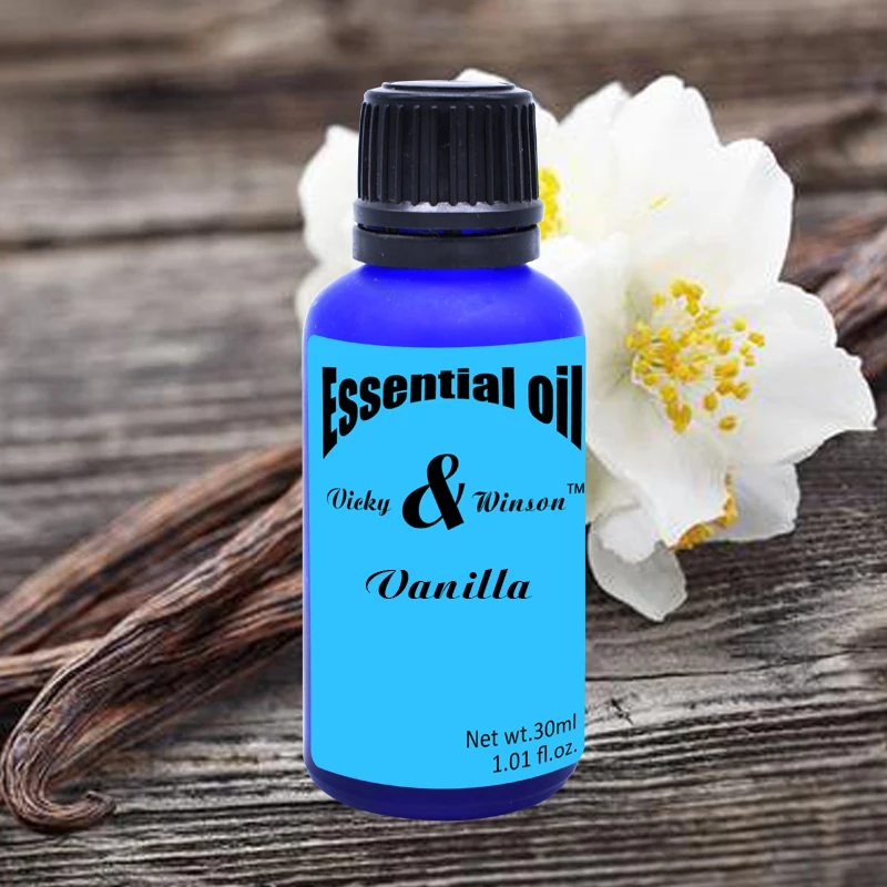 Vicky&winson Vanilla aromatherapy essential oils 30ml deodorization 100% NATURAL PURE UNDILUTED UNCUT ESSENTIAL OIL Massage oil hiqili palmarosa essential oils 100% pure undiluted therapeutic grade for aromatherapy topical uses 15ml