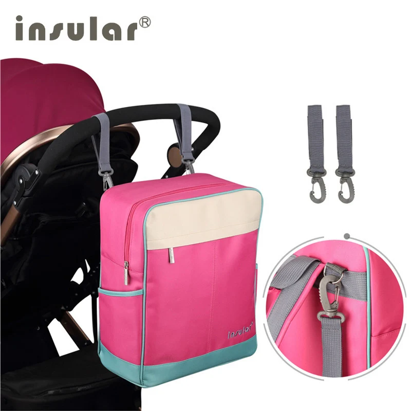 

INSULAR Multifunctional Baby Diaper Backpack Waterproof Canvas Mommy Bag Backpack Baby Pocket Nappy Bag