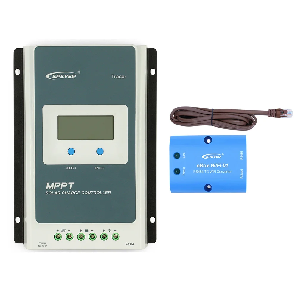 Tracer 4210an Контроллер Заряда MPPT EPsolar 100V 40A 12V 24V lcd солнечная панель управления зарядкой контроль напряжения - Цвет: 4210AN WIFI