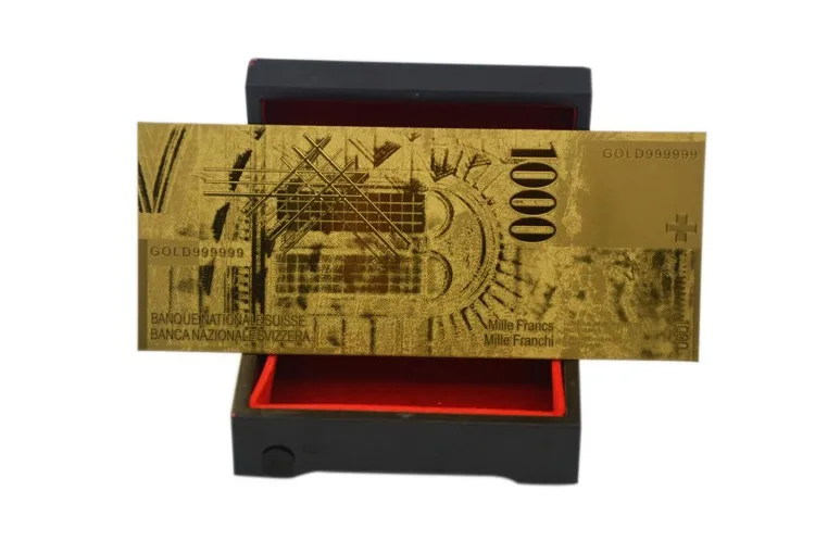 Швейцарский франк полный набор золотой банкноты лучший подарок ценная коллекция