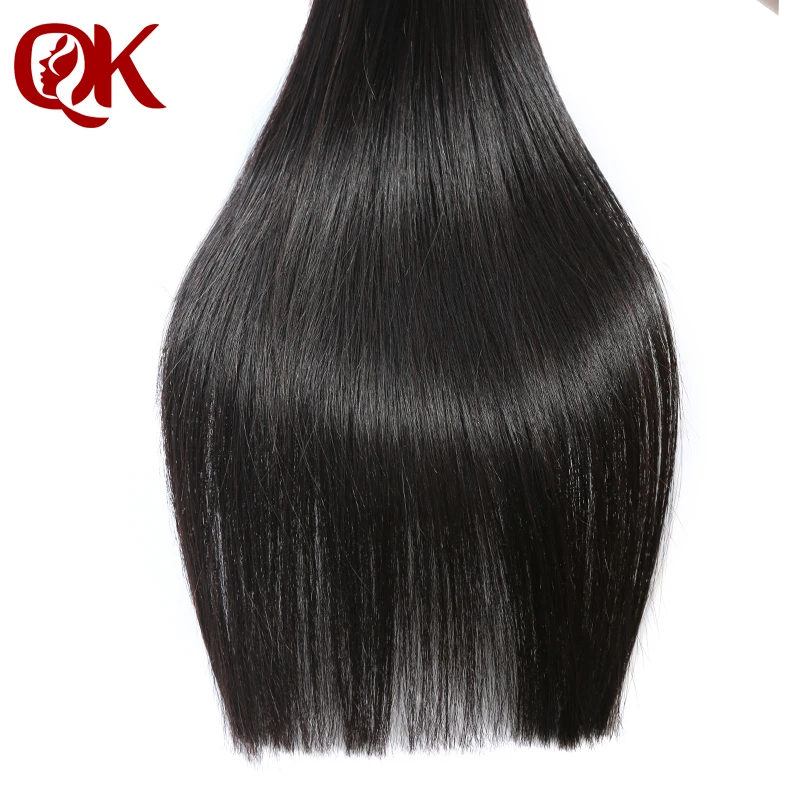 QueenKing волосы Braizlian Remy прямые человеческие пучки 4 пучка Плетение Уток Наращивание
