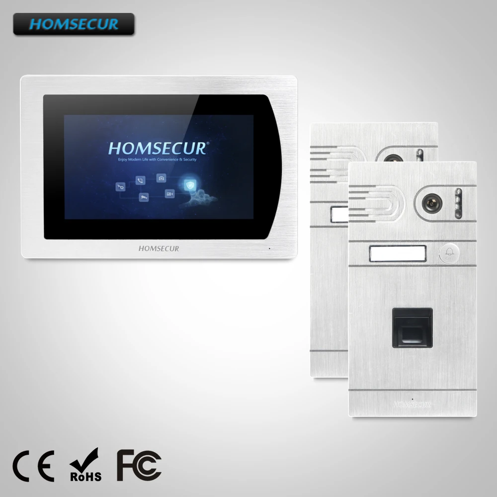 HOMSECUR 7\ Video&Audio Smart Doorbell with Fingerprint Camera for Home Security BC061-S+BM717-S HOMSECUR 7\ Video&Audio Smart Doorbell with Fingerprint Camera for Home Security BC061-S+BM717-S