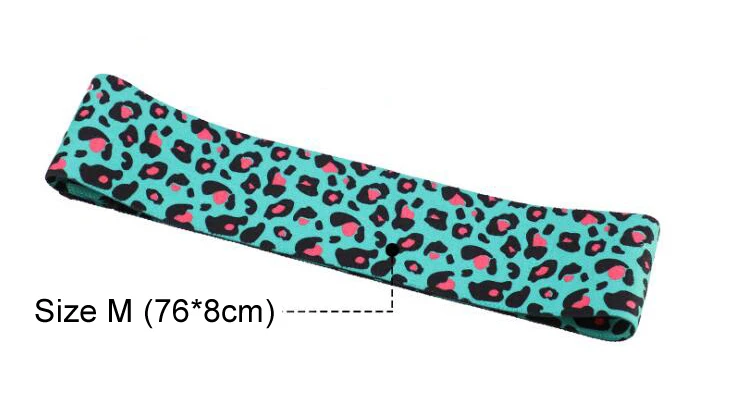 1 шт. лента-трофей сексуальный леопардовый хип круг петля сопротивление группа тренировки для ног бедра клейкий приклад приседания полосы Нескользящие GYH - Цвет: Leopard Green M