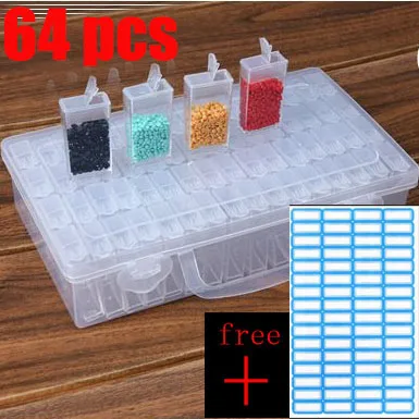 High Quality Diamond Painting Tool Container Diamond Embroidery Stone Storage Accessory Mosaic Convenience Box With Free Sticker